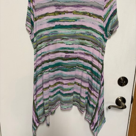 LOGO by Lori Goldstein Tunic Top Multi-Color Asymentrial Tunic. Sz. XL - Picture 4 of 4